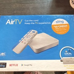 AirTV AirTV Player 4K Media Streamer Box w/ Remote, White/Blue