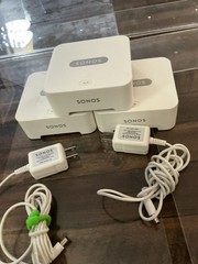Lot of 3 Sonos BRIDGE BR100 S1 Only Power & Ethernet Tested Working 2 adapters