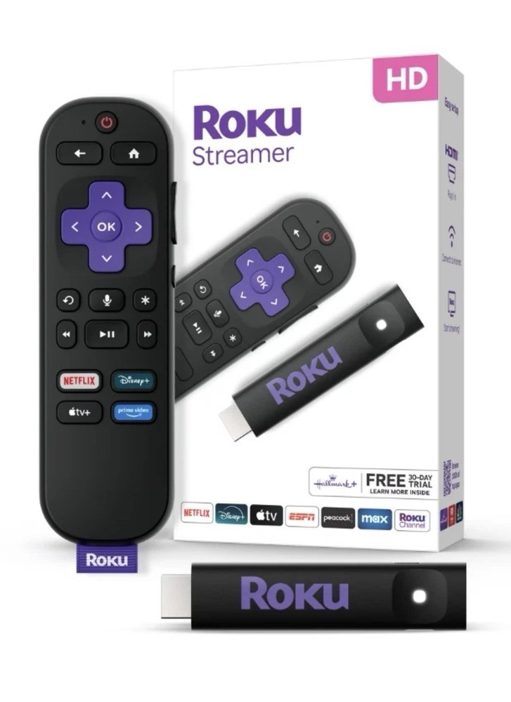 Roku Streamer HD Media Player with Voice Remote (3840S2) – New