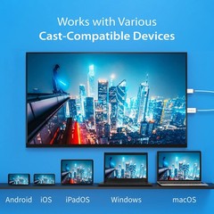 j5create ScreenCast HDMI Wireless Display Adapter Receiver – Mirror Phone, Table