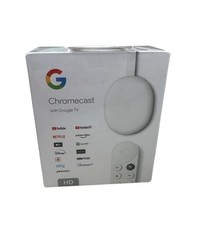Google Chromecast with Google TV Media Streamer – Snow (GA03131-US) New Sealed