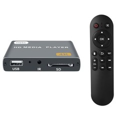 4K Digital Media Player – HDMI/AV Output, USB/SD Card Support, Auto Playback, Lo