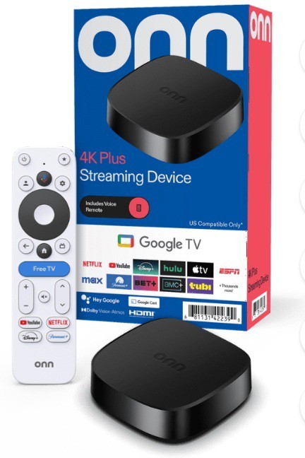 Onn 4K Plus Streaming Device Ultra-Fast 4K UHD TV