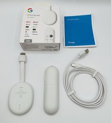 Google Chromecast with Google TV Media Streamer HD – Snow (GA03131-US) w/ Box!