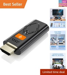 Wireless Display Dongle Adapter, Portable Transmitter 1080p HDMI Streaming, A…