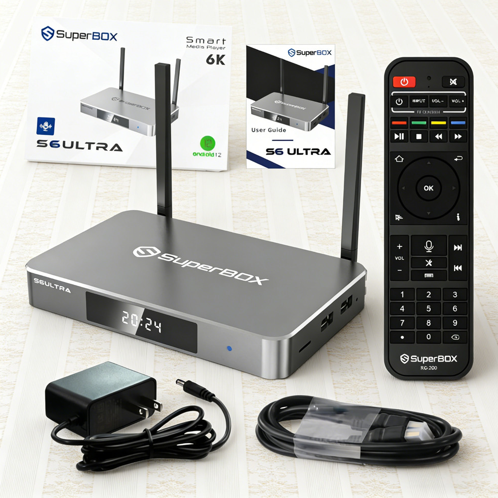 New SuperBox S6 Ultra Android TV Box – 128GB – No Fees – Fast Free Shipping