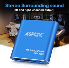 Blue Mini 1080p Ultra HDMI Media Player – Compact, Versatile, Travel Ready