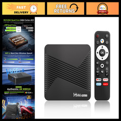 Android TV Box 4GB RAM 32GB ROM, 4K HDR Streaming, WiFi 6 & BT 5.0, Quad-Core
