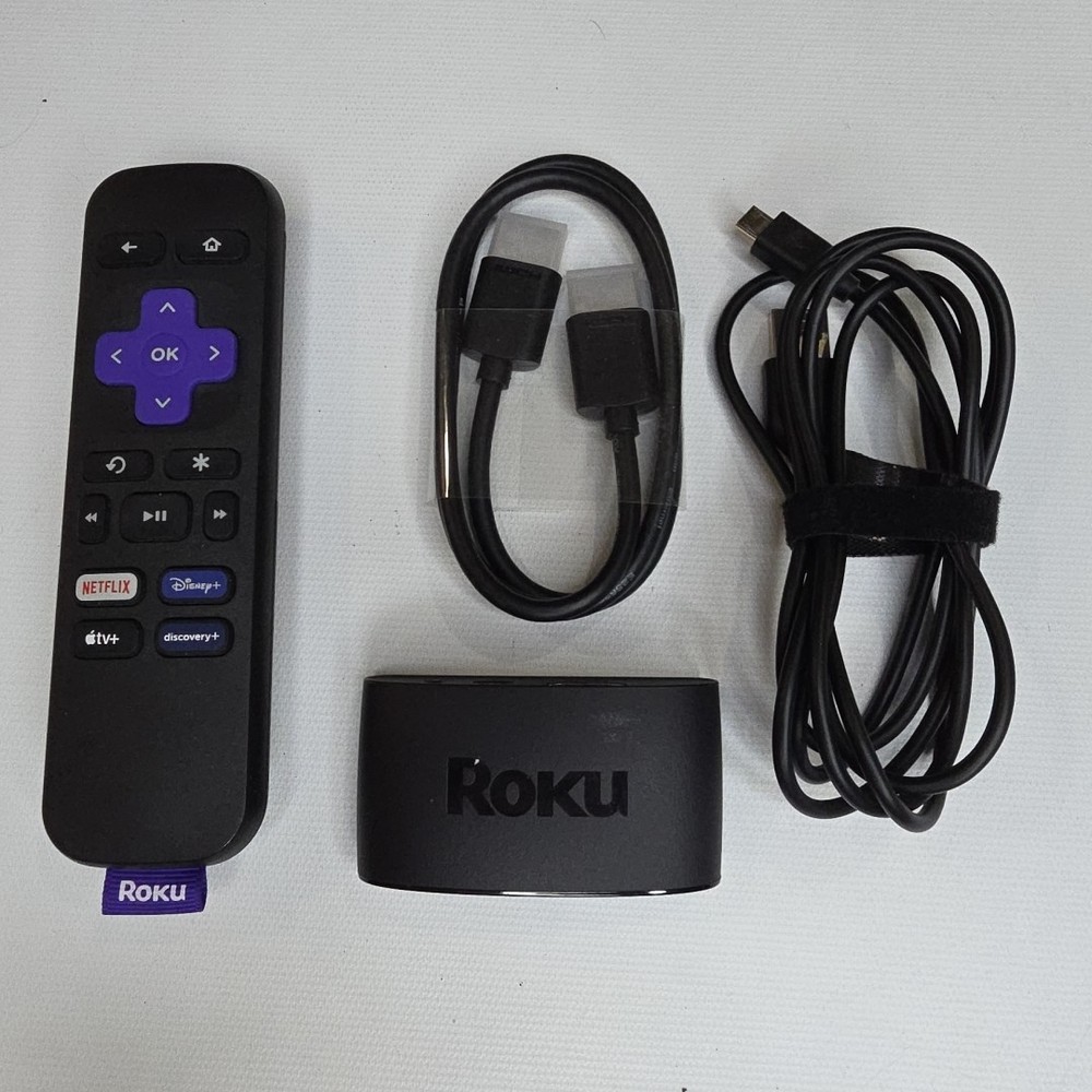 Roku Express 3930X HD Streaming Media Player w/ Remote, Power & HDMI Cable