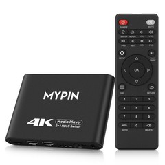 4K30 Media Player with 2 in 1 Out HDMI Switch Function, 2 Port HDMI Switcher …