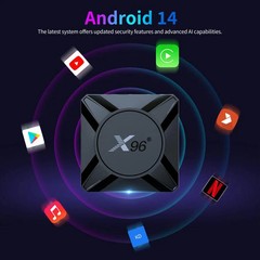 X96 M300 Android 14 Smart TV Box with Remote Control, Amlogic S905X5M Quad-Core,