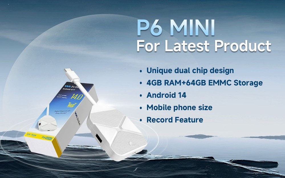 WE2USAT P6 4K Media Box | Easy Setup | Fast Ship | No Cable Needed
