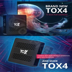TOX4 Smart TV box RK3528 Android 13 4GB 32GB BT5.0 AV1 1000M LAN 2.4G 5.8G Dual