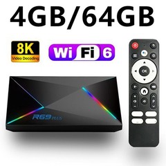 5G Media Player 8K HDMI Android 14.0 TV Box Smart Stream WIFI 6 Quad Core 4G+64G