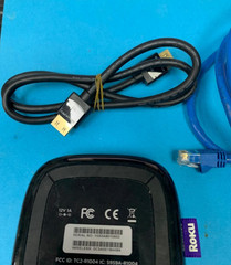 Roku 3 (4200X) Streaming Media Player Power Cord Internet Cable HDMI (No Remote)