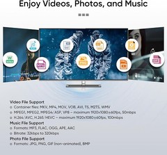 NEUMI Atom 1080P Full-Hd Digital Media Player USB Drives & SD Cards HEVC/H.265