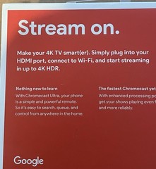 GOOGLE CHROMCAST ULTRA 4K HDR MEDIA STEAMER NC2-6A5-D
