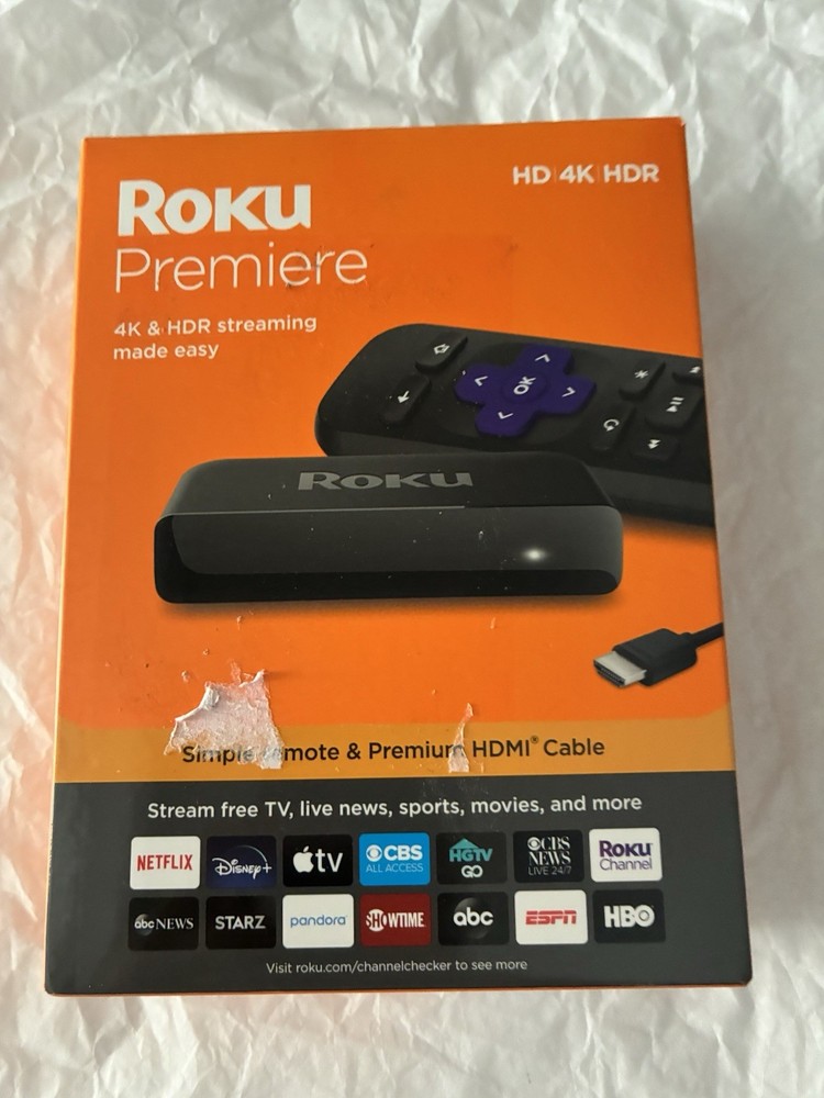 Roku Premiere |4K/HDR Streaming Remote &Premium HDMI cable