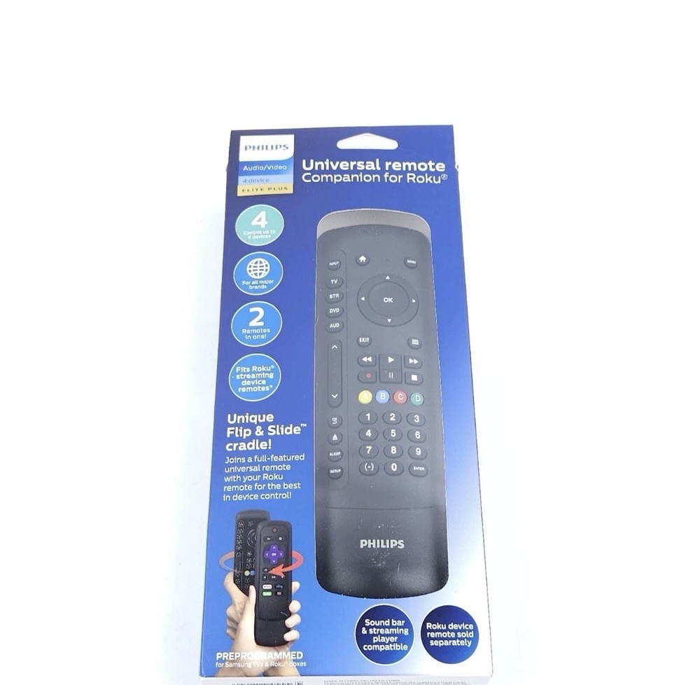 Philips Elite Plus SRP2024R/27 Four Device Universal Remote Control For Roku