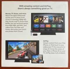 Apple TV (3rd Gen) 1080P or 720P video, Model A1427, MD199LL/A, Optical Audio