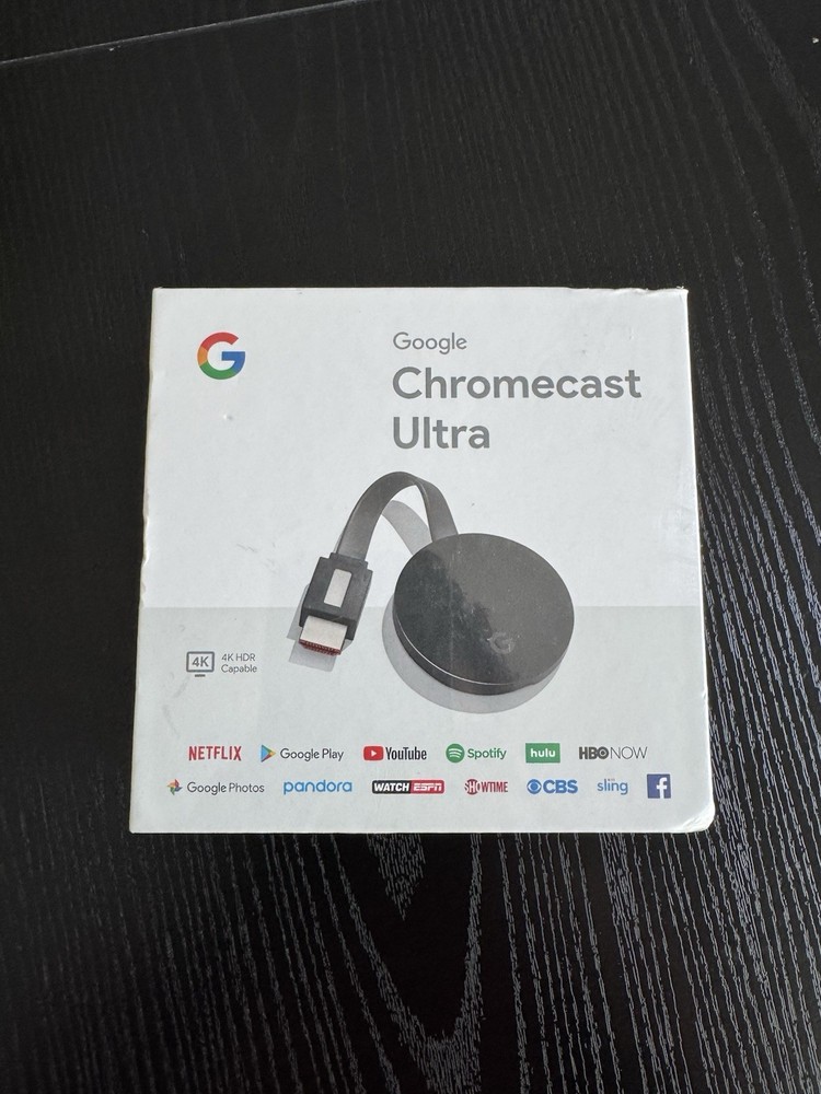 Google Chromecast Ultra 4K Streaming Media Player (NC2-6A5-D) – Brand New Sealed