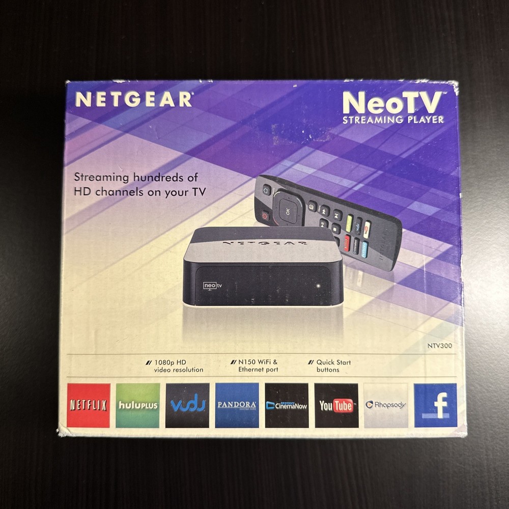 ☮️ NEW Netgear NeoTV NTV300 Streaming Player Media Streamer HD WiFi Ethernet