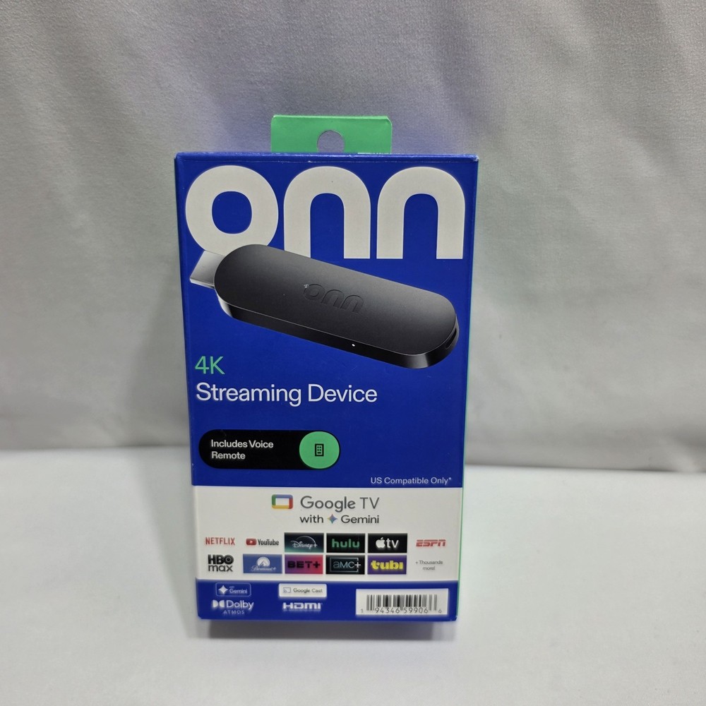 onn 4K Streaming Device Google TV with Gemini NEW 2026 Model Fast Streaming