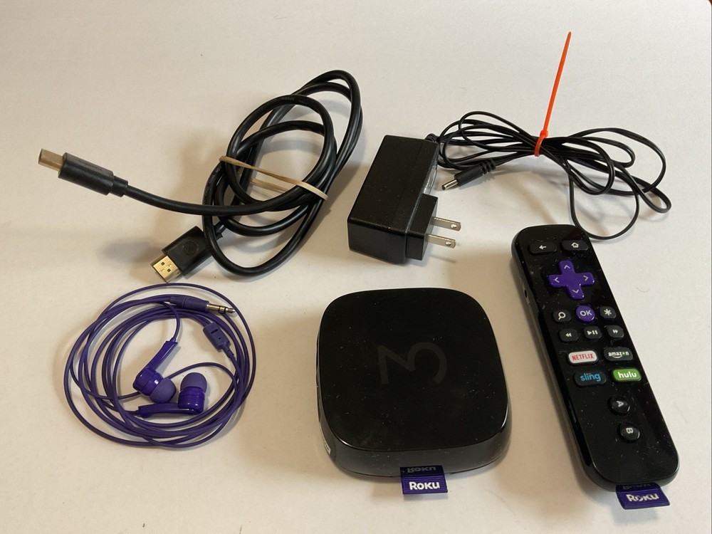 Roku 3 Media Streamer-power Adapter, Remote, HMDI Cord, Earphones 4230×1