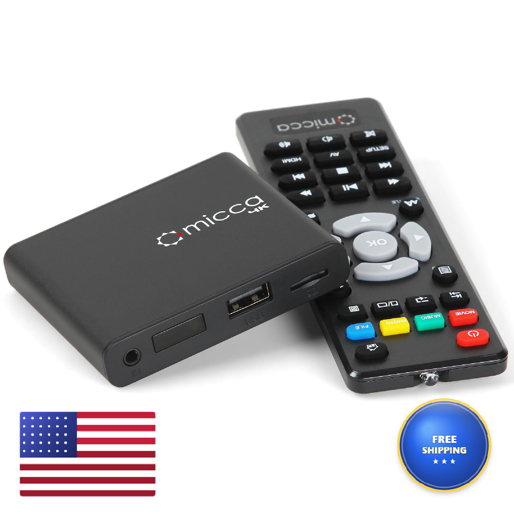 Micca 4K Ultra-Hd Digital Media Player For Usb Drives And Microsd Cards Digital