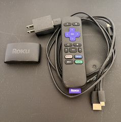 Roku Streaming Stick Black w/ Voice Remote, HDMI & USB Power Adapter