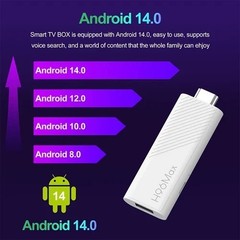 TV Stick H96 MAX H313 Wifi6 Android 14 BT5.0 Quad Core 4K Home Media Player Voic