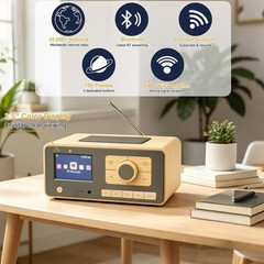 Ocean Digital WR-393 WiFi Internet Radio with FM, Podcast, Bluetooth Speaker,…