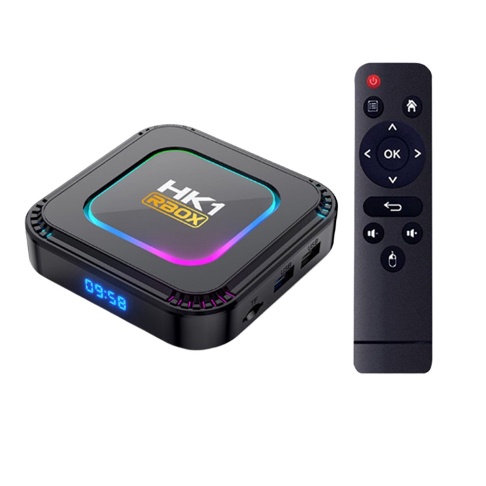 Smart TV Box Android 13 Quad Core HK1 RBOX 8K HD Media Stream Player