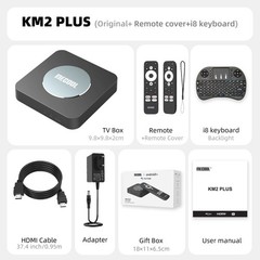 MECOOL KM2 Plus Android TV Box 4K Amlogic S905X4 2GB DDR4 WiFi Streaming