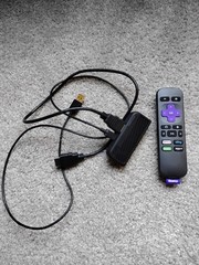 Roku Express 3900X Black HDMI Streaming Device W/Remote, Headset,Ac Cord