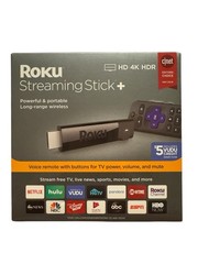 Roku Streaming Stick+ Voice Remote with TV Power & Volume Buttons 4K HDR SEALED