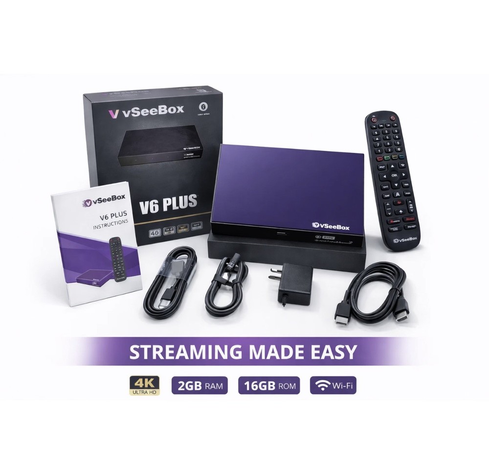 vSeeBox V6 Plus VSEE Android TV Box 64GB 8K HD – Free Shipping!