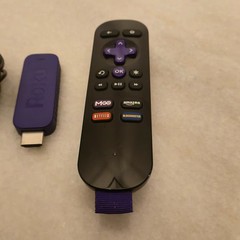 Roku 3500R 2000+ Channels Media Streaming Stick w/ RC12 Remote Control & Adapter