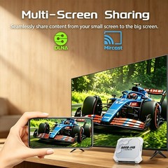 M98-H6 Android 14 TV Box 4K Ultra HD WiFi6 BT 5.4 4+32 GB Streaming Media Player