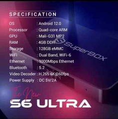 SuperBOX S6 ULTRA TV BOX Media Player Wi-Fi 6 bundle + Mini Keyboard & SB Bag