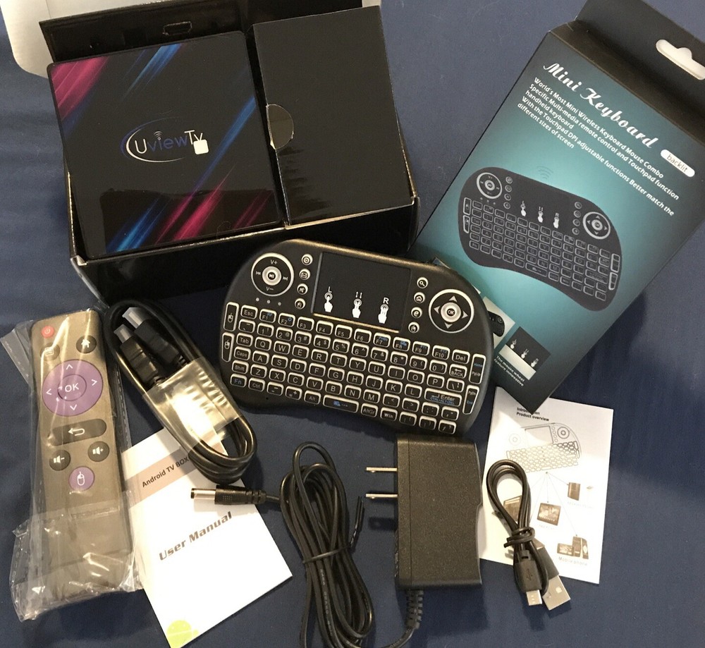 UviewTV box android 9.0 with Mini Keyboard Set