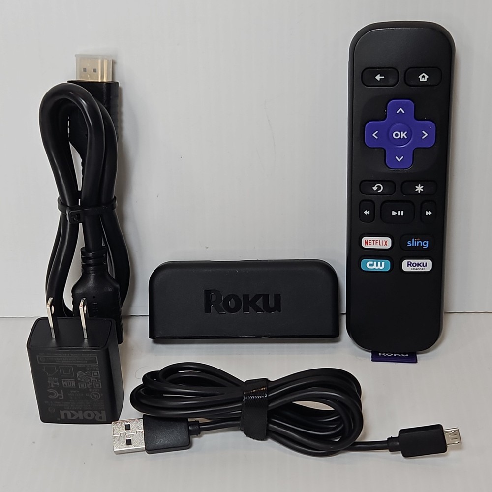 Roku Express 3900X HD Streaming Media Player Remote Tested Working HDMI