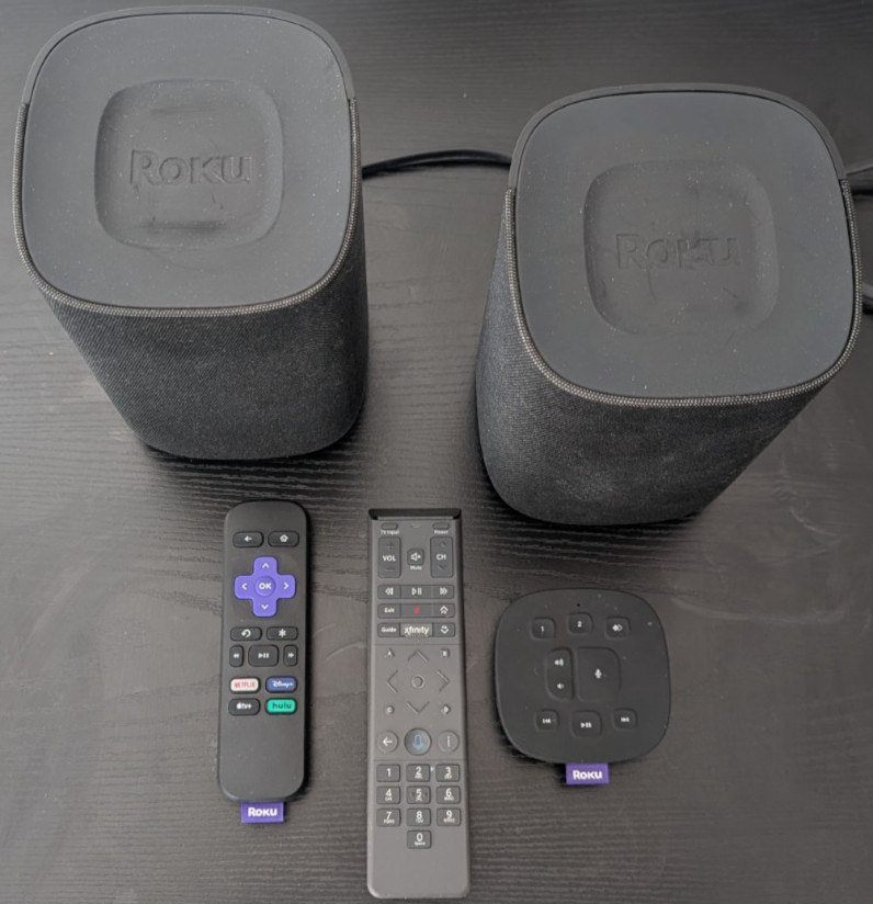 Pair Roku 9030x Wireless TV Speakers Tested-Works! Remote/Box/Comast Remote