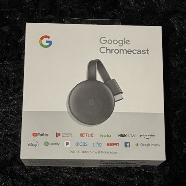 Google Chromecast 1080p Wi-Fi HDMI Streaming Media Player Black GA00439-US