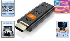Wireless Display Dongle Adapter, Portable Transmitter 1080p HDMI Streaming, A…