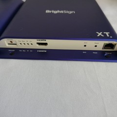 Lot of 2 BrightSign XT244 Digital Signage Players + 1) Power Adapter