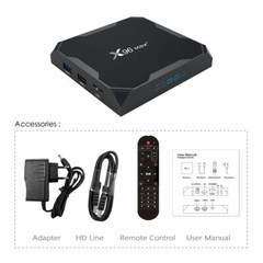 X96 Max+ S905X3 4K HD Android 9 TV Box 4G+32/64G +Optional SlimBOX Firmware