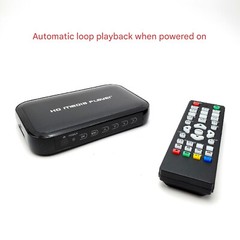 A28D USB SD MMC VGA AV YPbPr Multi TV Media Player + IR Fernbedienung 1080pi5