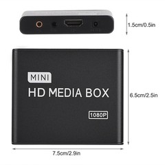 Full HD Mini Box Media Player 1080P Media Player Box Support USB MMC RMVB MP3