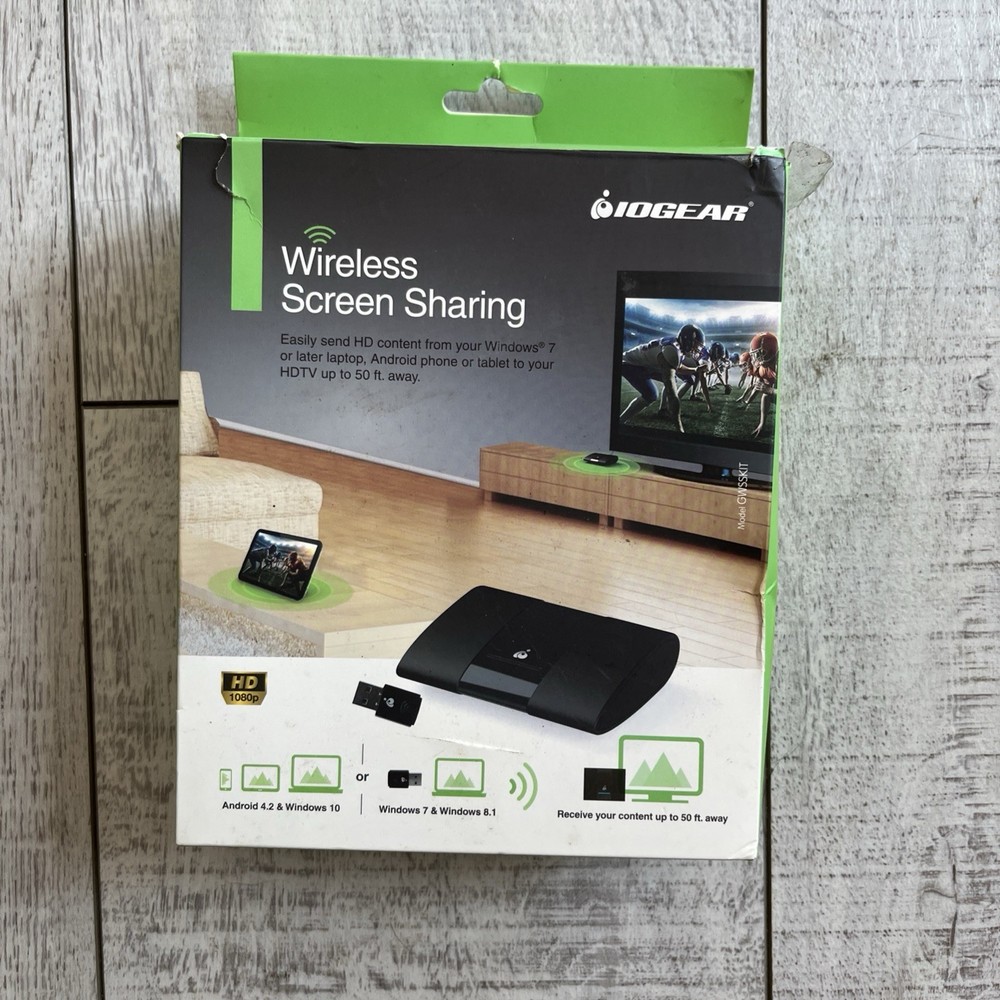 IO Gear Wireless Screen Sharing & Miracast Kit GWSSKIT NEW